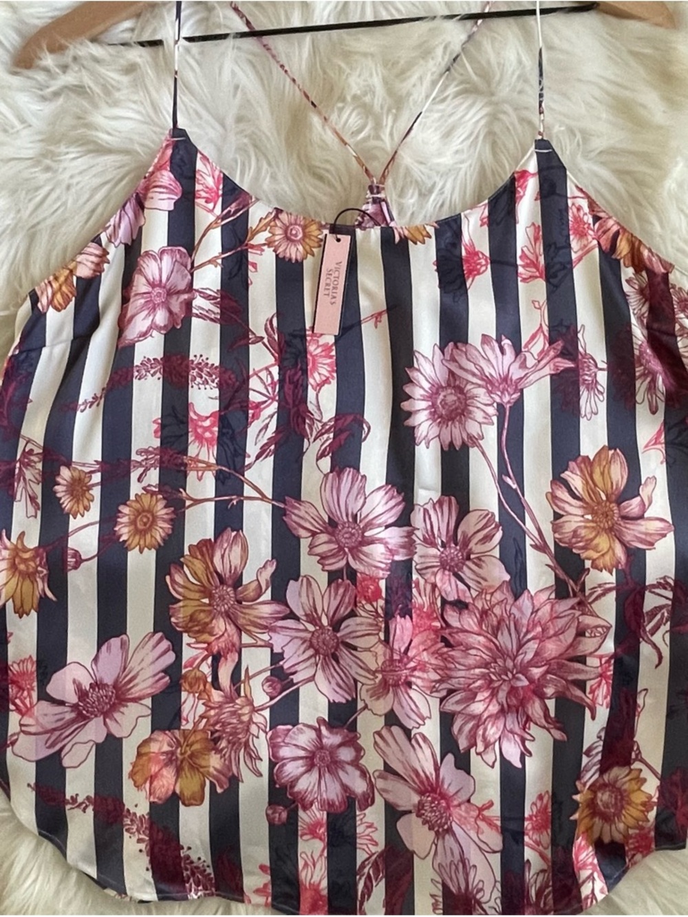 Victoria’s Secret NWT Satin Y Back Bold Floral Cami Top